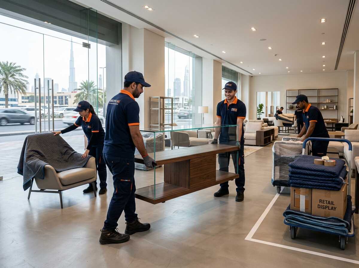 Professional retail showroom moving service in UAE
