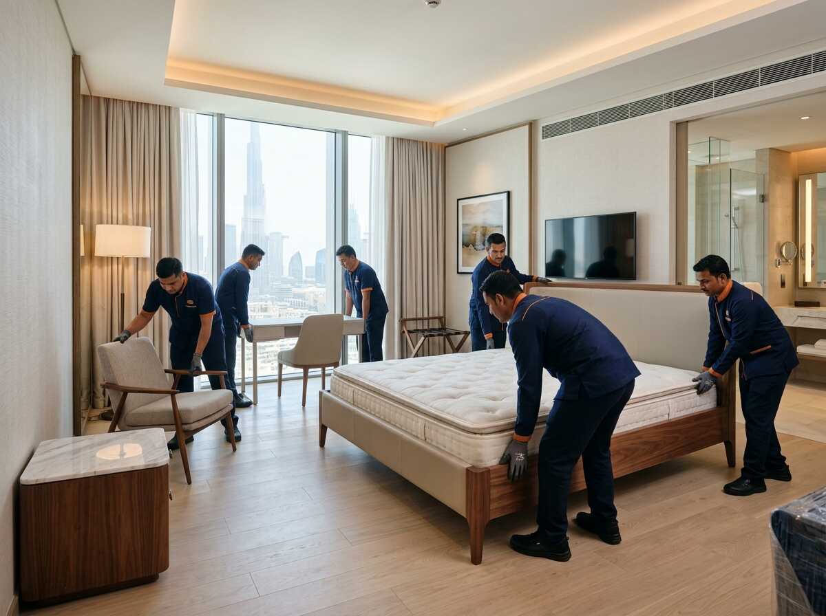Hotel furniture installation and moving service in UAE